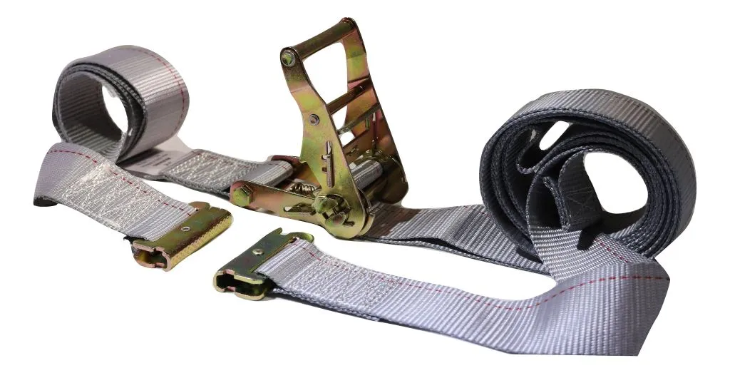 2" x 16 Ft Interior Van Ratchet E-Track Strap w/ Spring E Fittings | R16E