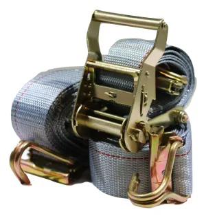 2" x 16 Ft Van Ratchet Straps Logistic E-Track w/ Spring E Fittings & Wire J Hooks | 2 PACK