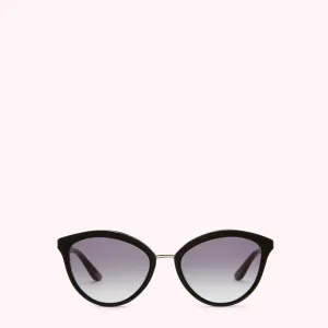 BLACK GLITTER SUNGLASSES