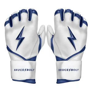 Bruce Bolt Premium Pro Chrome Series Long Cuff Batting Gloves: Navy