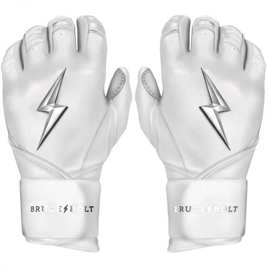 Bruce Bolt Youth Premium Pro Long Cuff Chrome Series Pair of Batting Gloves