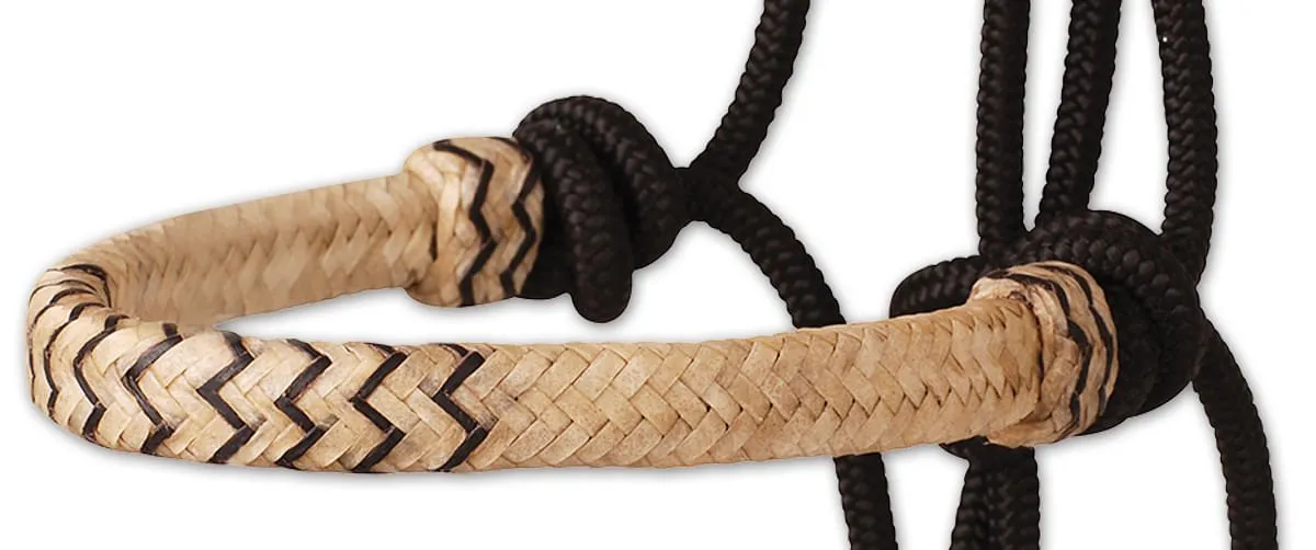 Classic Equine Braided Rawhide Nylon Rope Halter