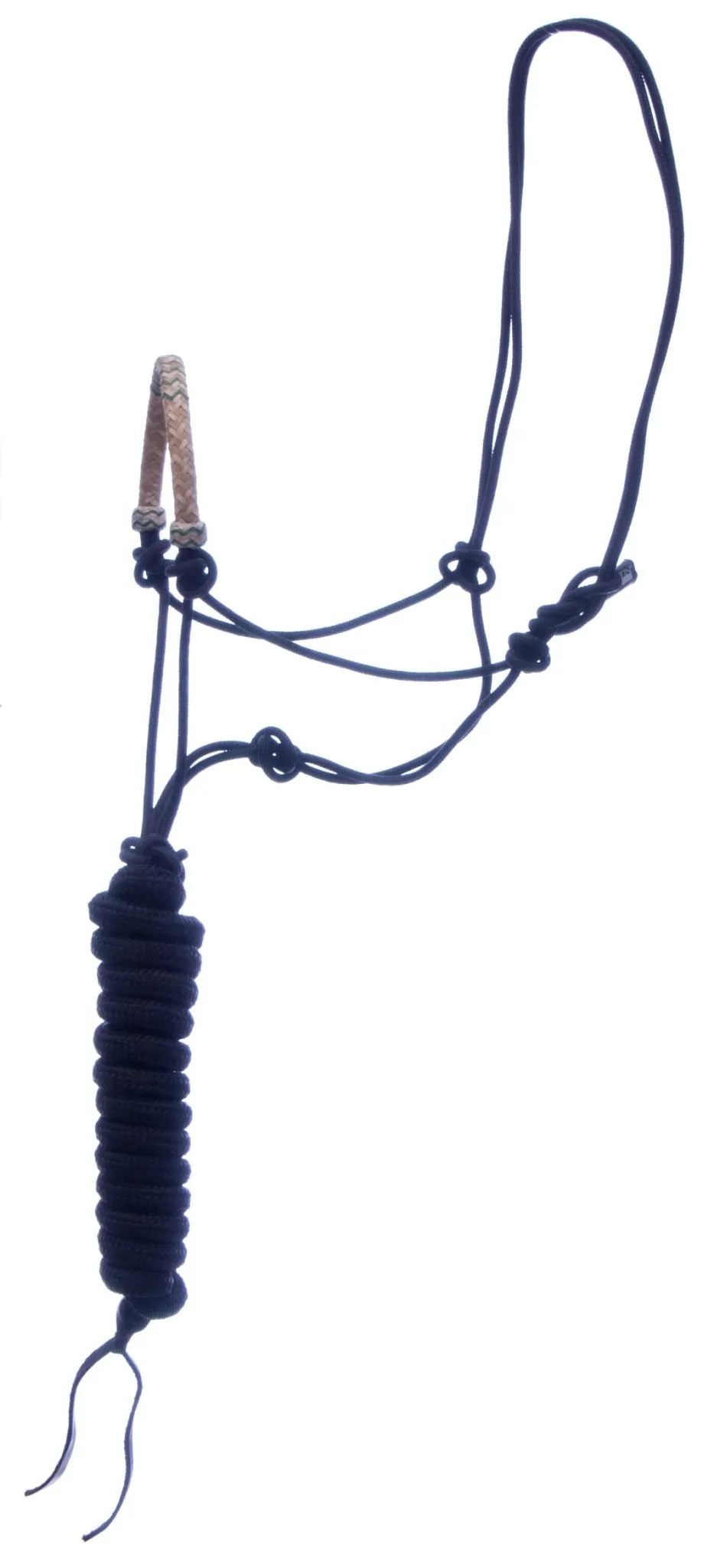 Classic Equine Braided Rawhide Nylon Rope Halter