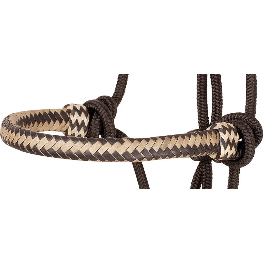 Classic Equine Braided Rawhide Nylon Rope Halter