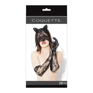 Darque Sex Kitten Mask & Glove Set by Coquette