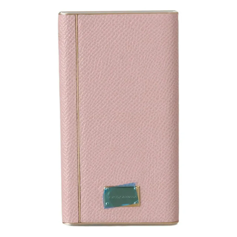 Dolce & Gabbana Chic Pink Leather Power Bank