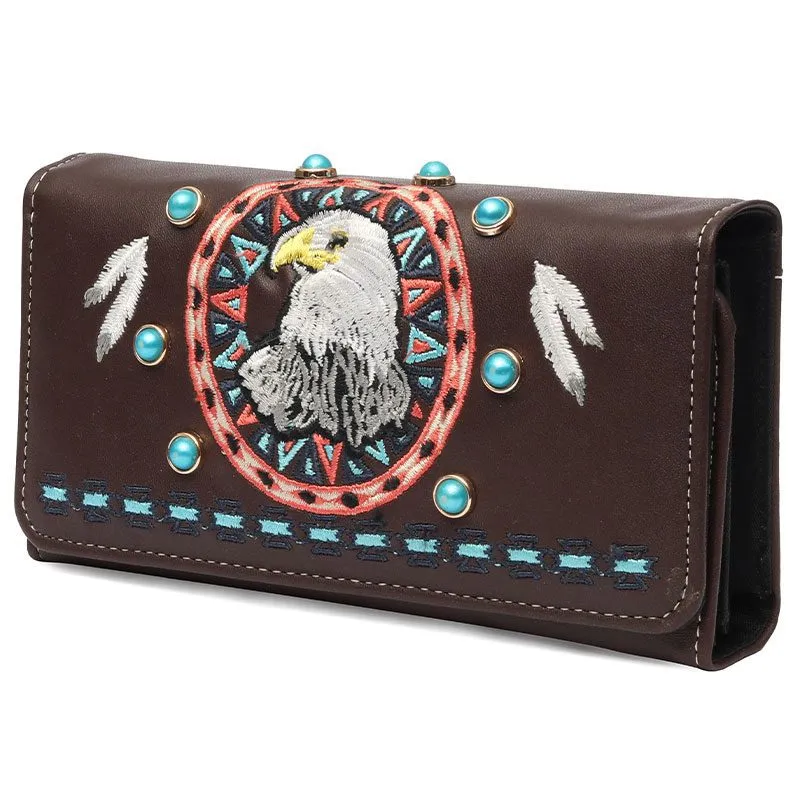 Embroidered Clutch Purse - Eagle Design