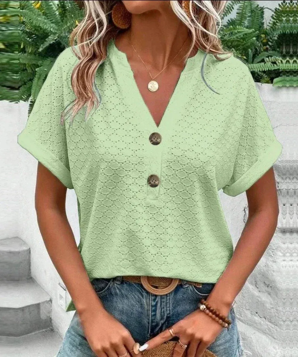 Fashion Casual Vintage Elegant Summer Streetwear Blouse