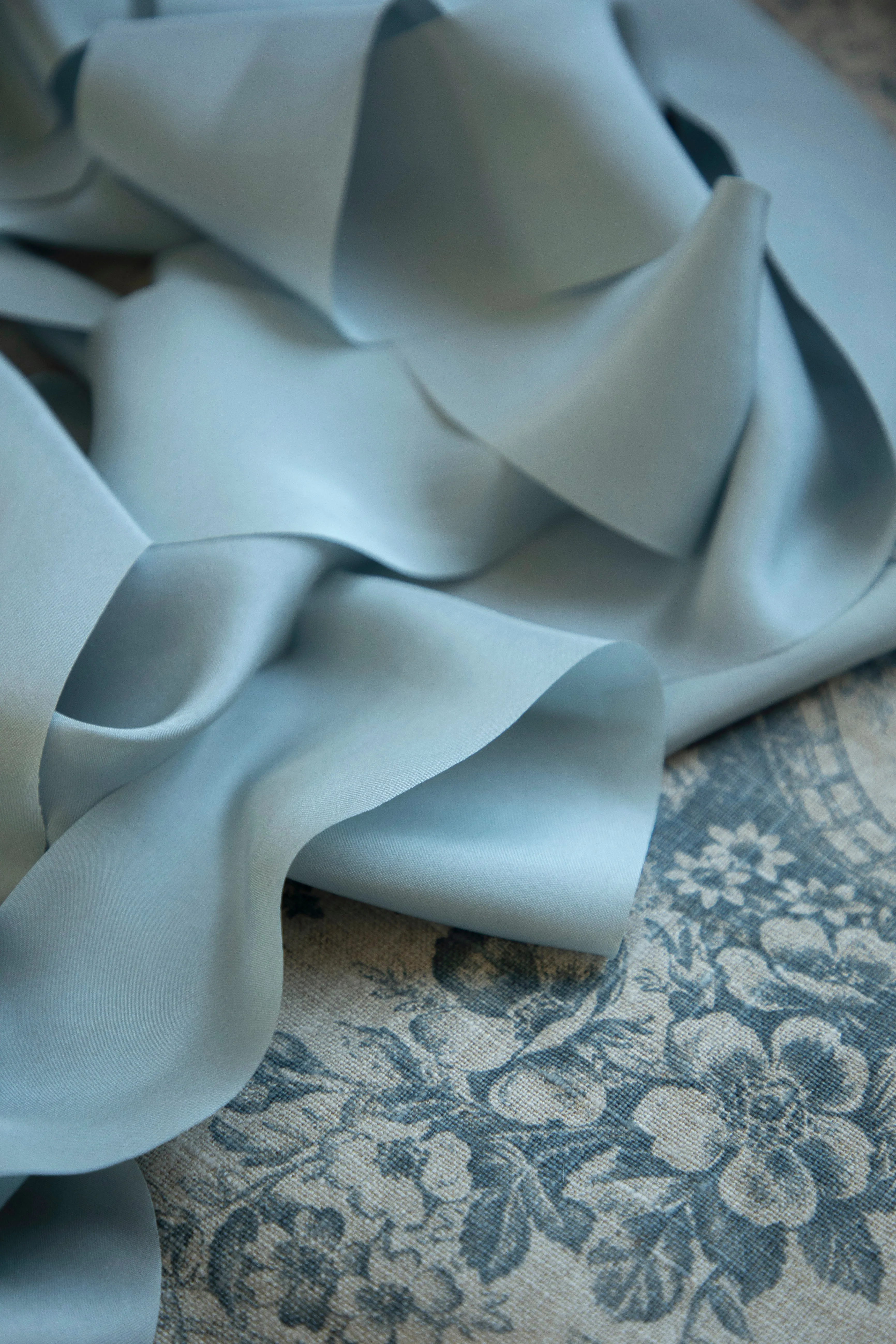 French Blue Silk Ribbon