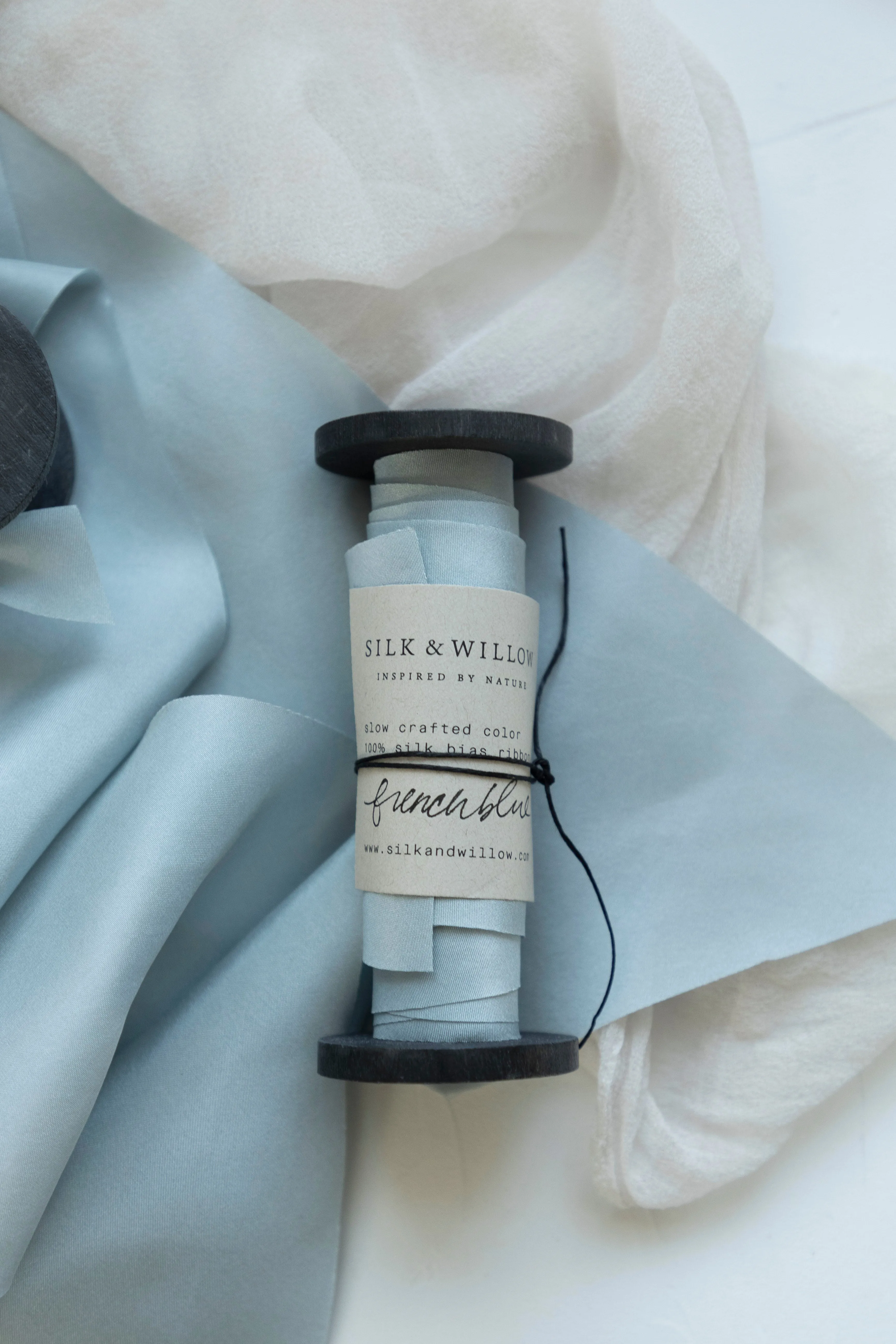 French Blue Silk Ribbon