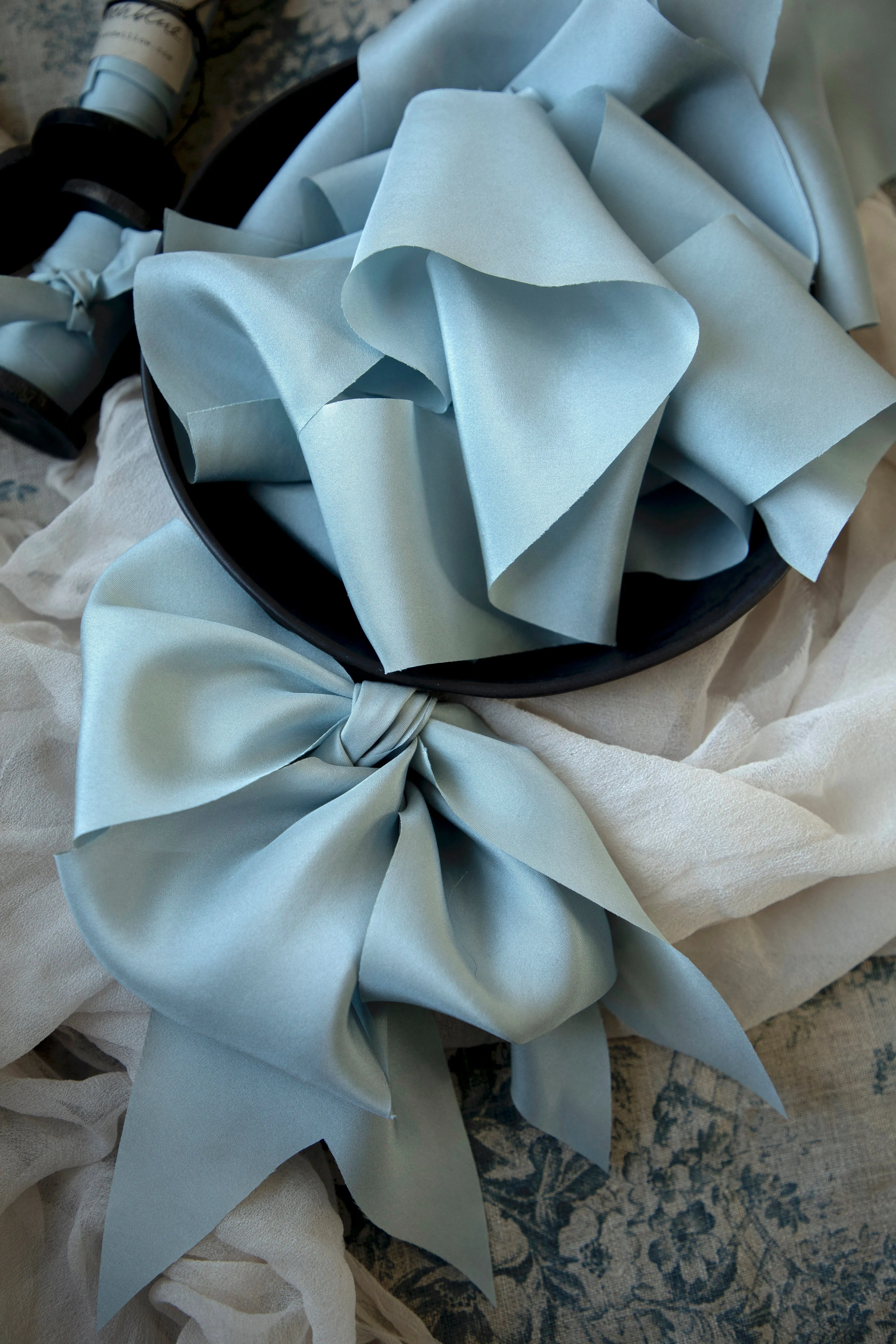 French Blue Silk Ribbon