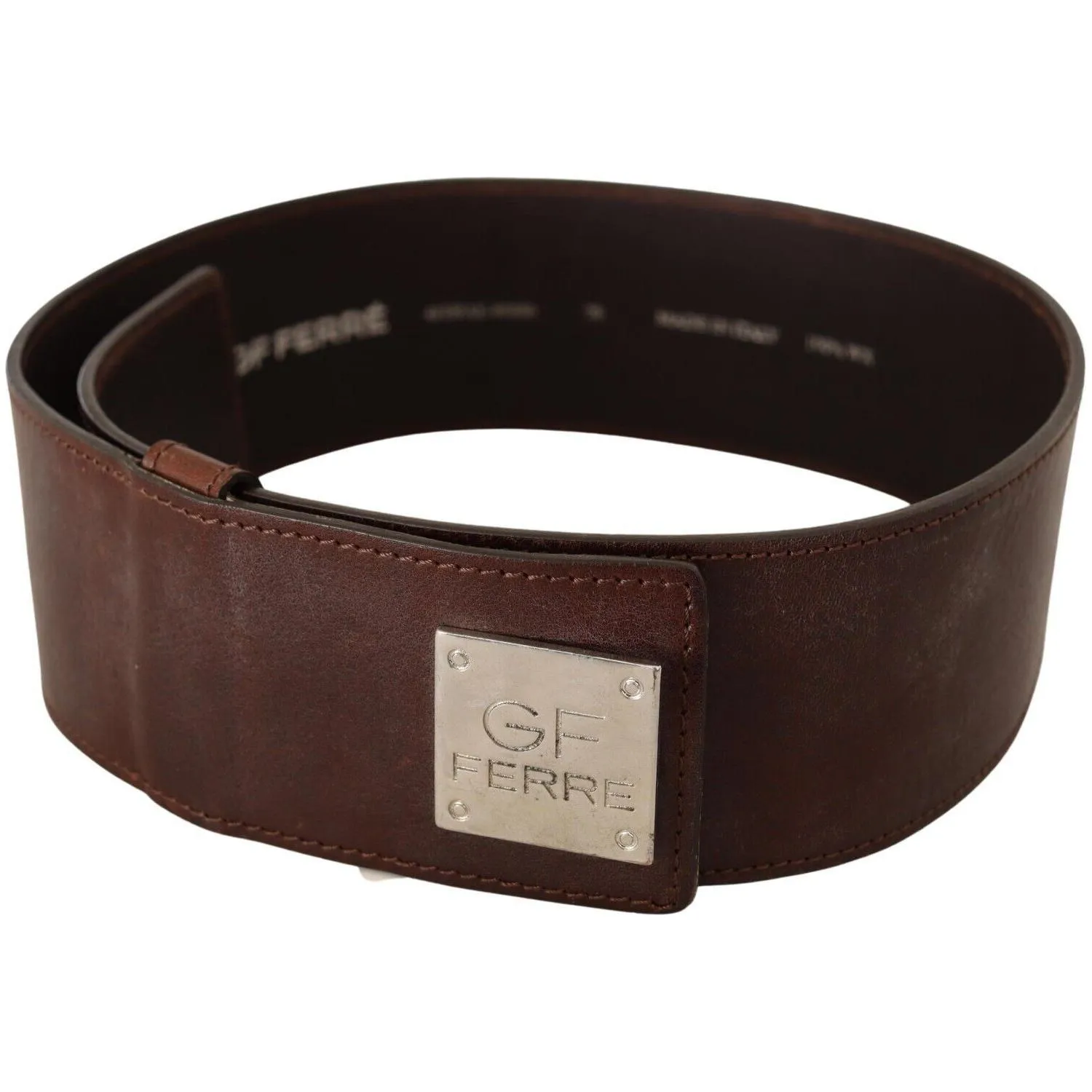 GF Ferre Elegant Genuine Leather Fashion Belt - Chic Brown