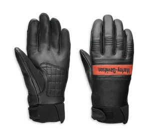 Harley-Davidson Women's Ovation Leather Motorcycle Gloves, Black - 97141-23VW