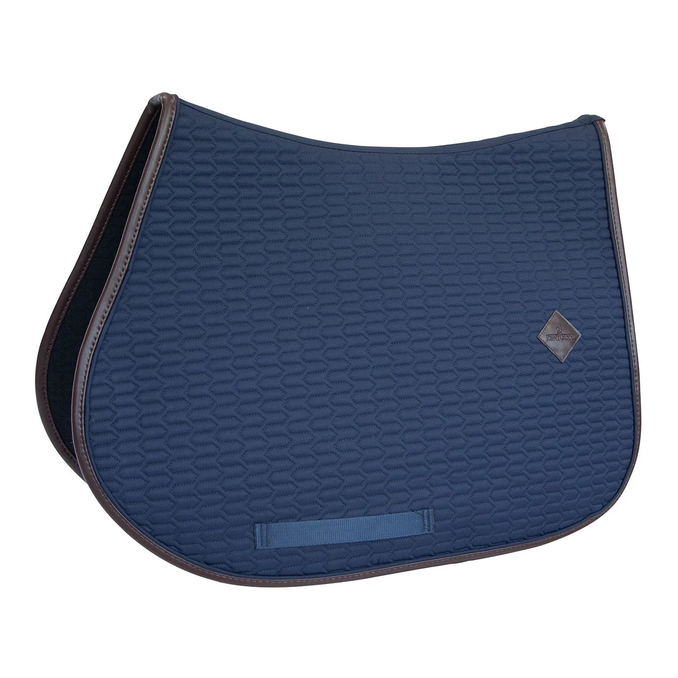 Kentucky Horsewear Leather Colour Edition Jumping Saddle Cloth - Navy