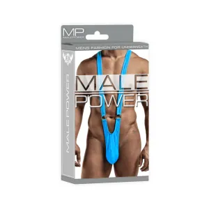 Male Power Euro Male Spandex Sling Rings Turq Sm