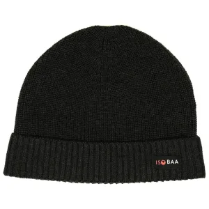 Merino Fisherman Beanie (Black Melange)