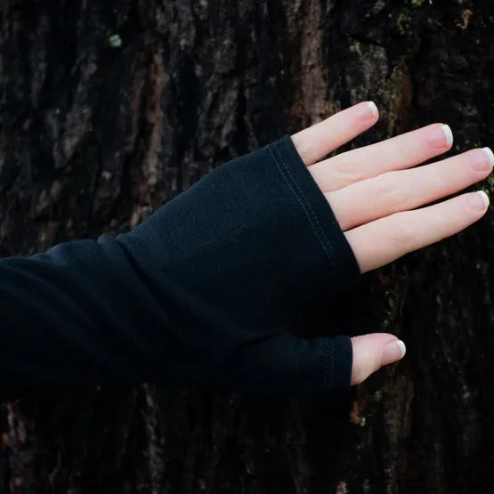 Merino Wool Gloves - Pure Black