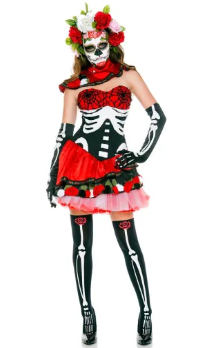 Miss Muerta Womens Sugar Skull Costume