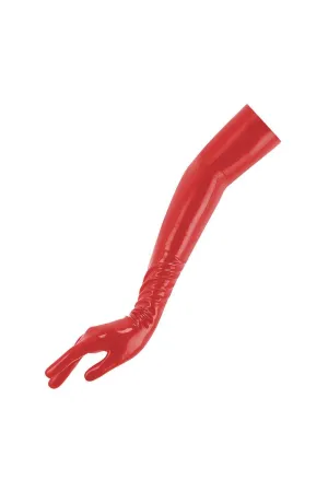 Omega Opera Long Latex Gloves • Scarlet Red