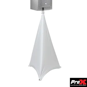 ProX X-SP2SC Lycra Cover Scrim for Speaker Tripod or Lighting Stand  2 Sided - White