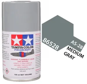 Tamiya 86528 AS-28 Medium Gray Aircraft Lacquer Spray Paint 100ml