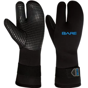 Used Bare 7mm Unisex Three-Finger Scuba Dive Mitts, Size: XX-Large